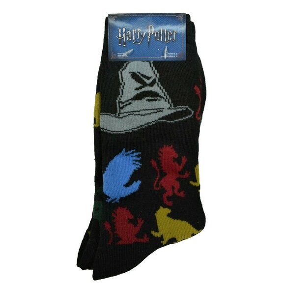 Mens 6 to 12 Harry Potter Sorting Hat Hogwarts School Crew Socks (Loot Crate) - Picture 1 of 2